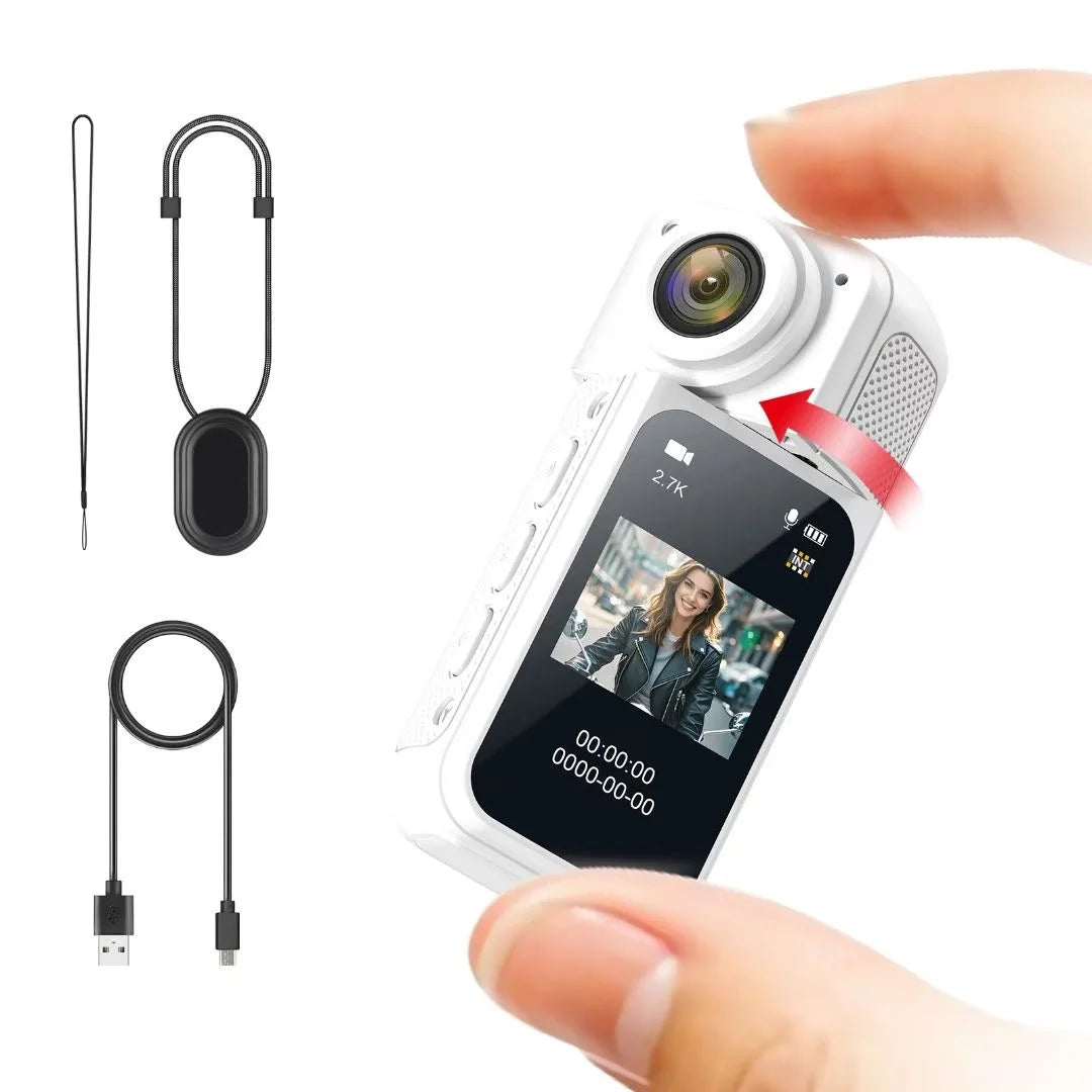 AMORUS Mini 2.7K Thumb Cam – WiFi Pocket Sport Camera