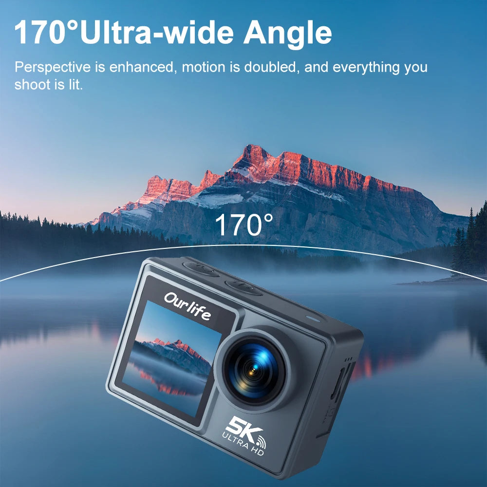 MTR40 5K Action Camera – WiFi Waterproof Sport Cam with Remote