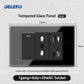 Black Tempered Glass USB-C Wall Socket – Tuya WiFi Smart Switch