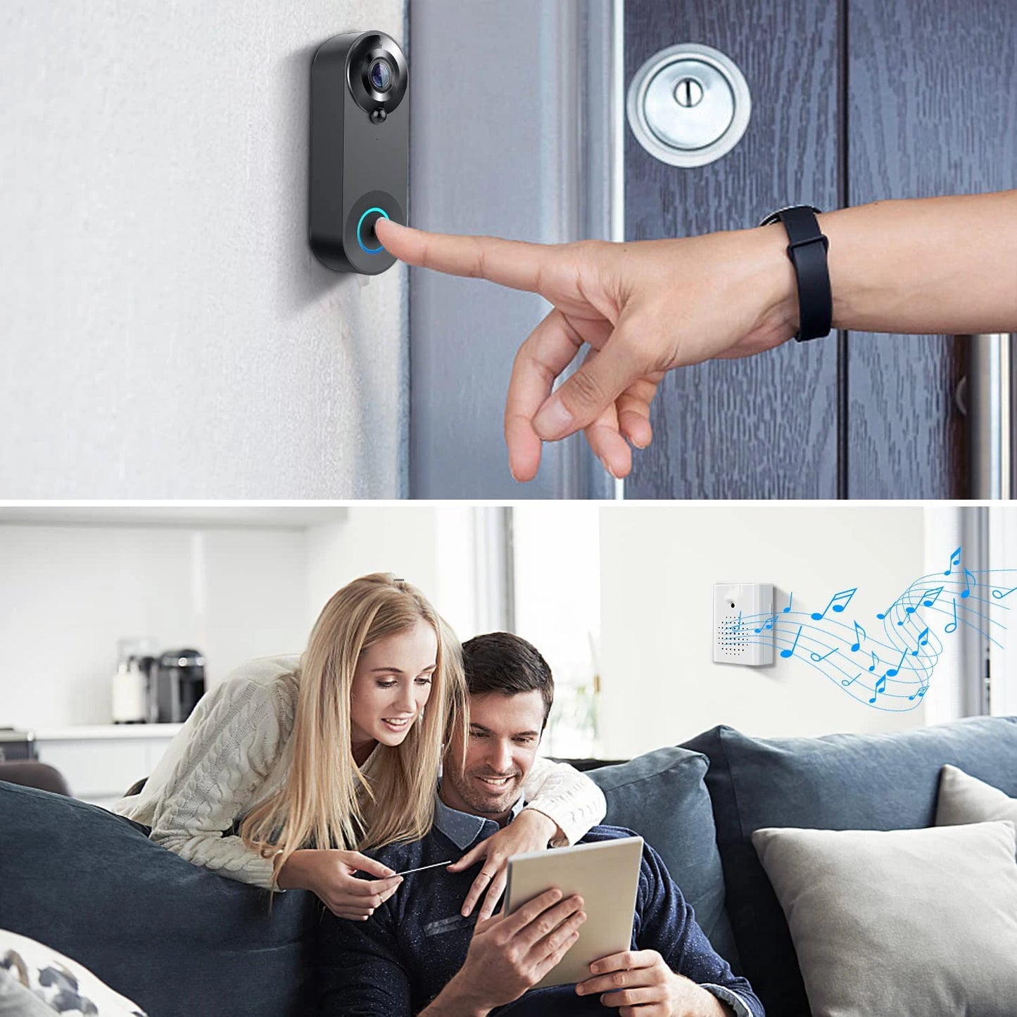 1080P WiFi Video Doorbell – Smart Tuya Home Security Camera