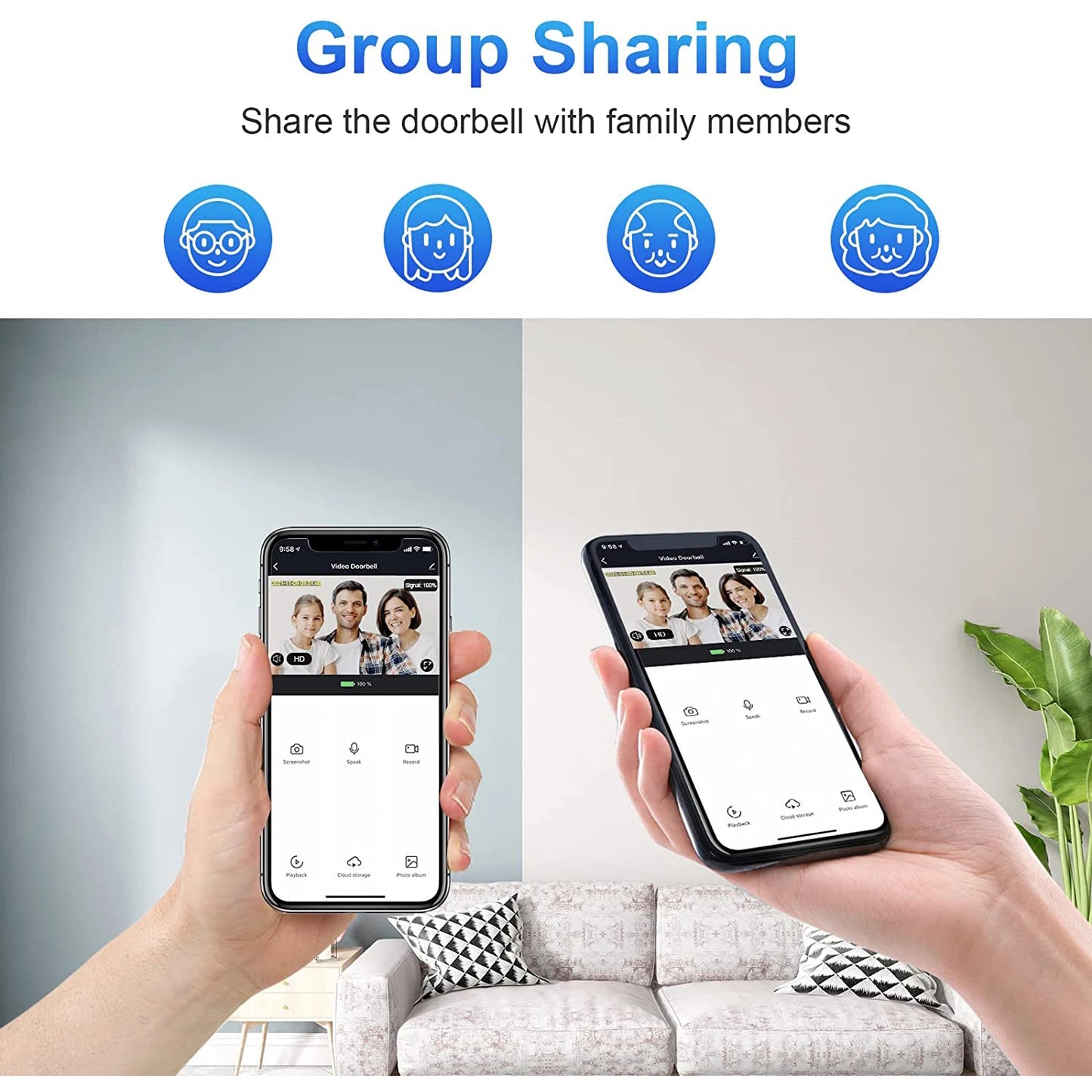 1080P WiFi Video Doorbell – Smart Tuya Home Security Camera