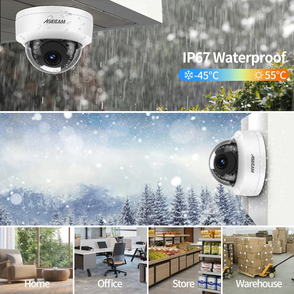 8MP 4K PoE IP Dome Camera – IK10 Explosion-Proof CCTV